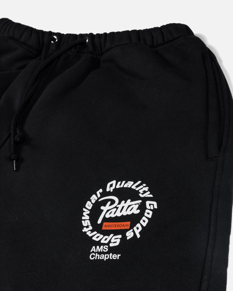 Patta Amsterdam Chapter Straight Leg Jogging Pants (Black)