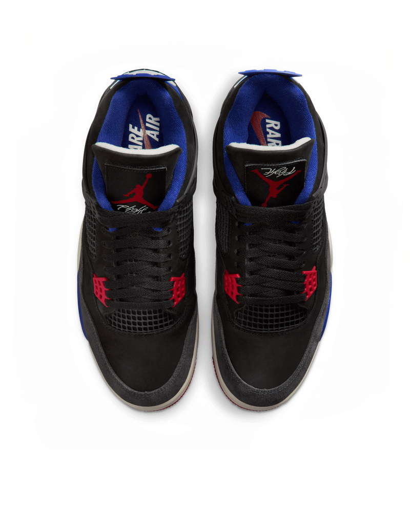Nike Air Jordan 4 Retro (Black/Fire Red-Deep Royal Blue)