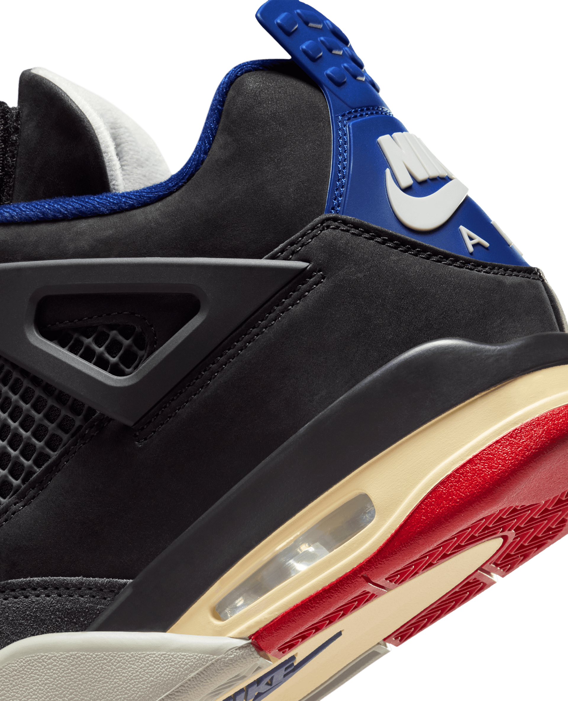Nike Air Jordan 4 Retro (Black/Fire Red-Deep Royal Blue)