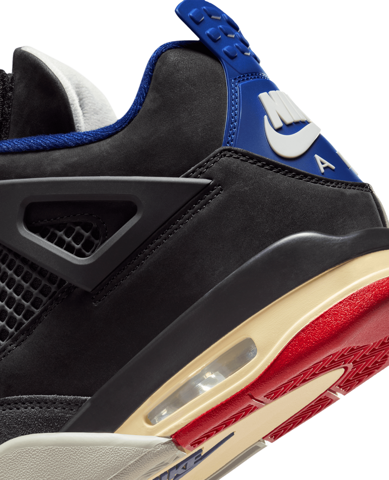 Nike Air Jordan 4 Retro (Black/Fire Red-Deep Royal Blue)