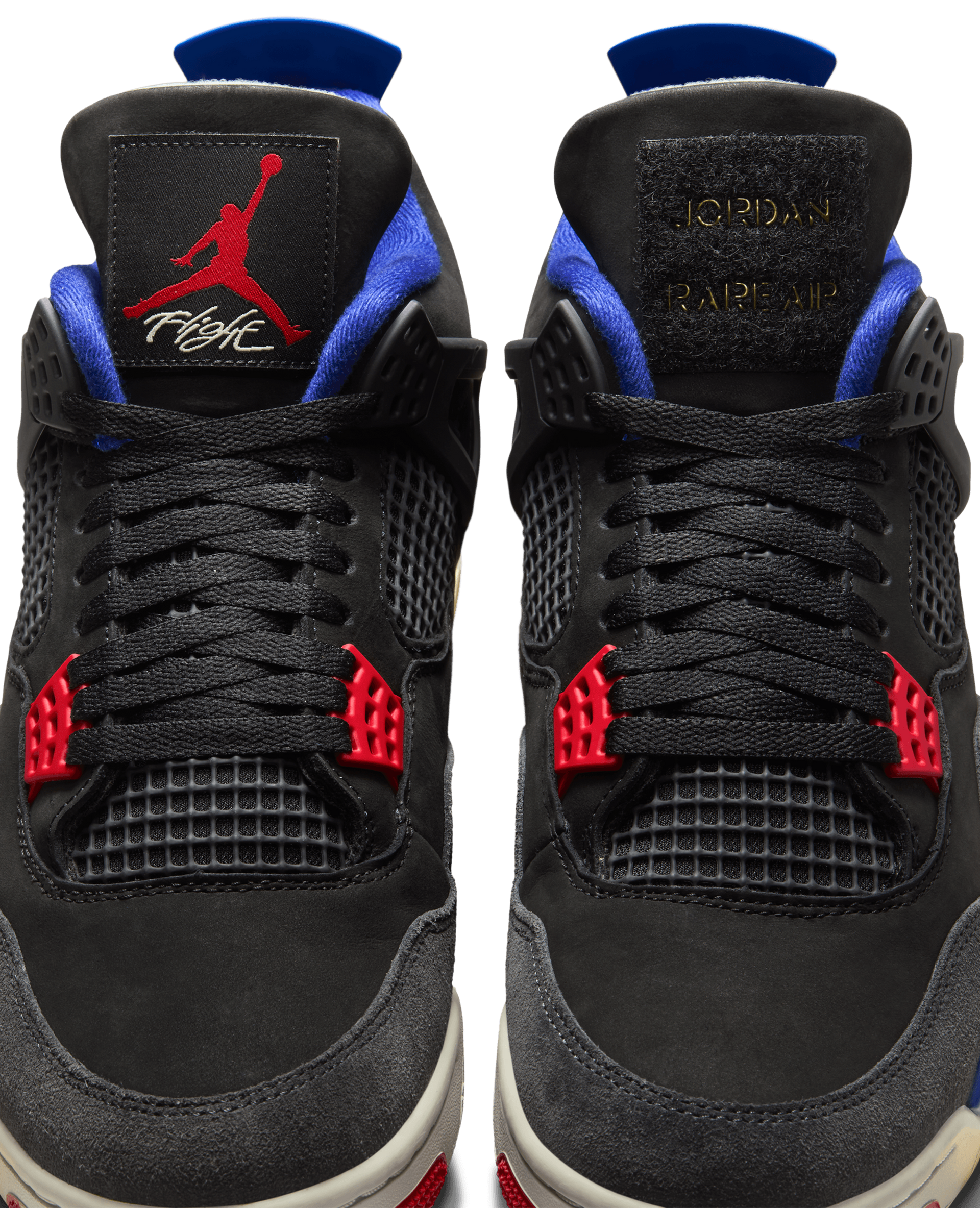 Nike Air Jordan 4 Retro (Black/Fire Red-Deep Royal Blue)