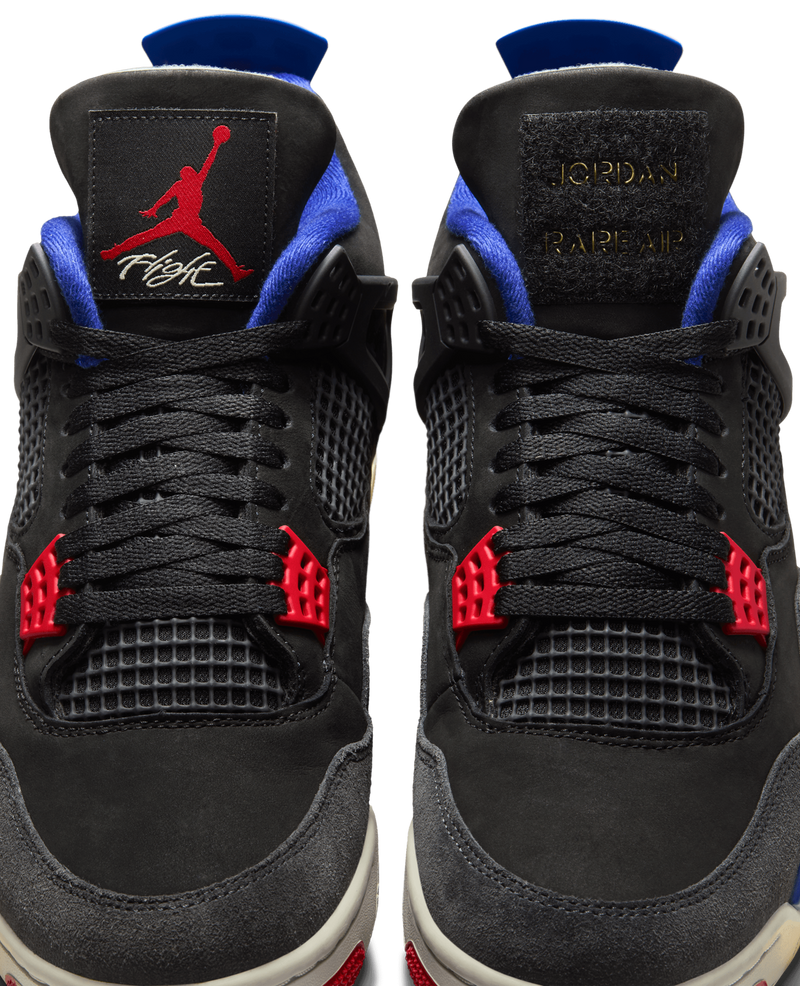 Nike Air Jordan 4 Retro (Black/Fire Red-Deep Royal Blue)