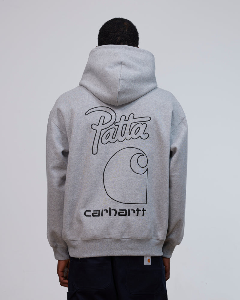 Patta x Carhartt Hooded Sweatshirt (Grey Heather)