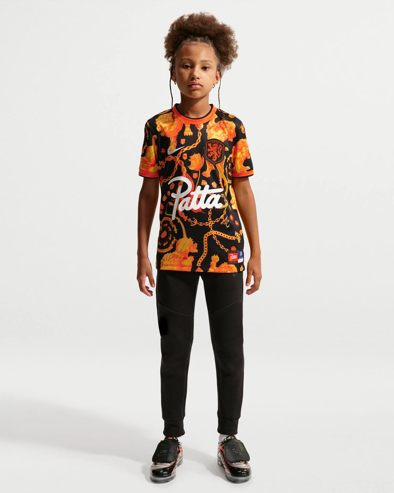 Patta x Nike KNVB Pre-Match Jersey Kids (Black/Orange)
