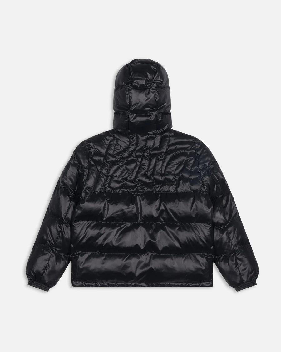 Patta Quilted Script Logo Puffer Jacket (Black)
