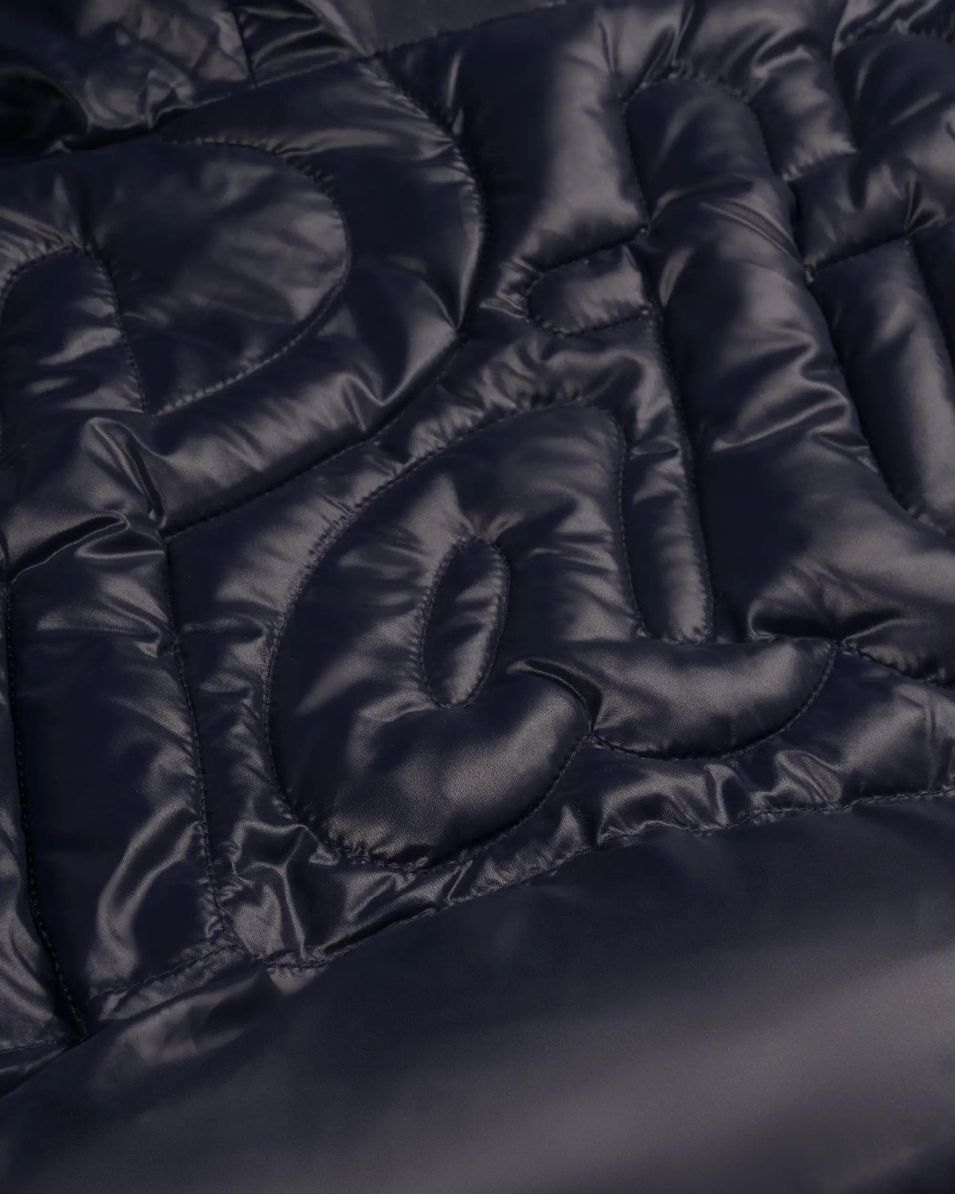 Patta Quilted Script Logo Puffer Jacket Parisian Night