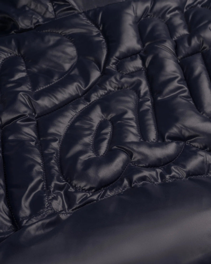 Patta Quilted Script Logo Puffer Jacket Parisian Night