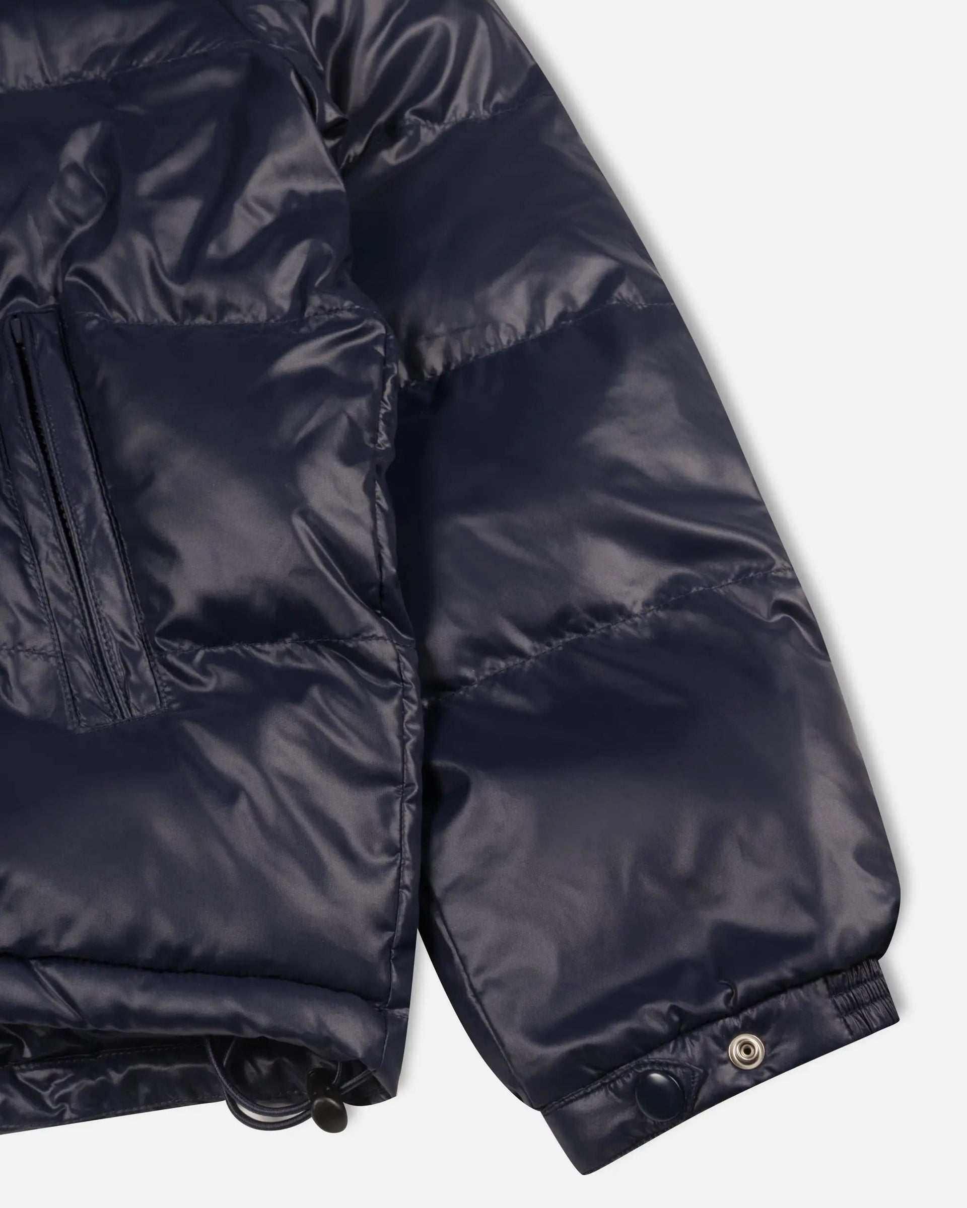 Patta Quilted Script Logo Puffer Jacket Parisian Night