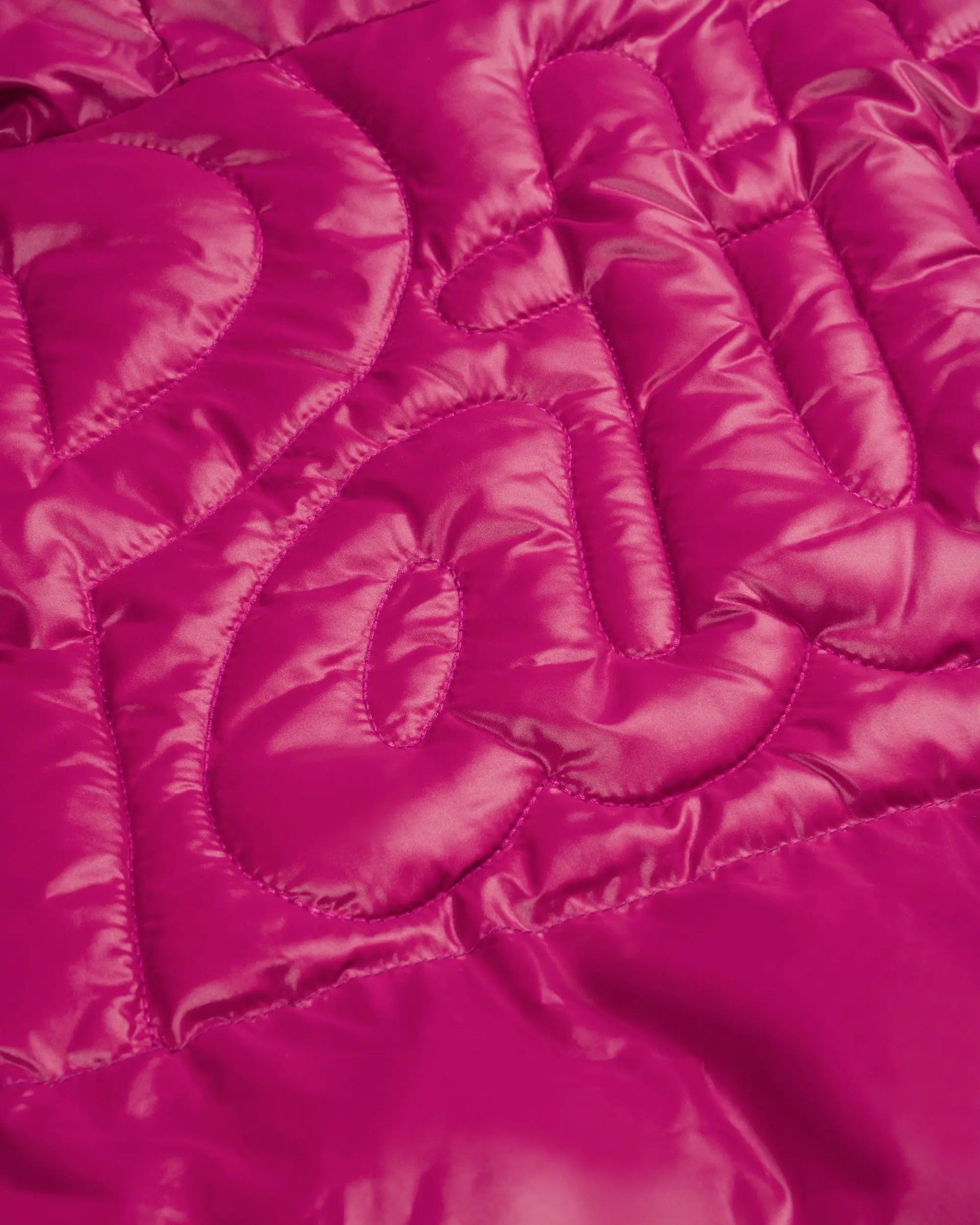 Patta Quilted Script Logo Puffer Jacket Boysenberry