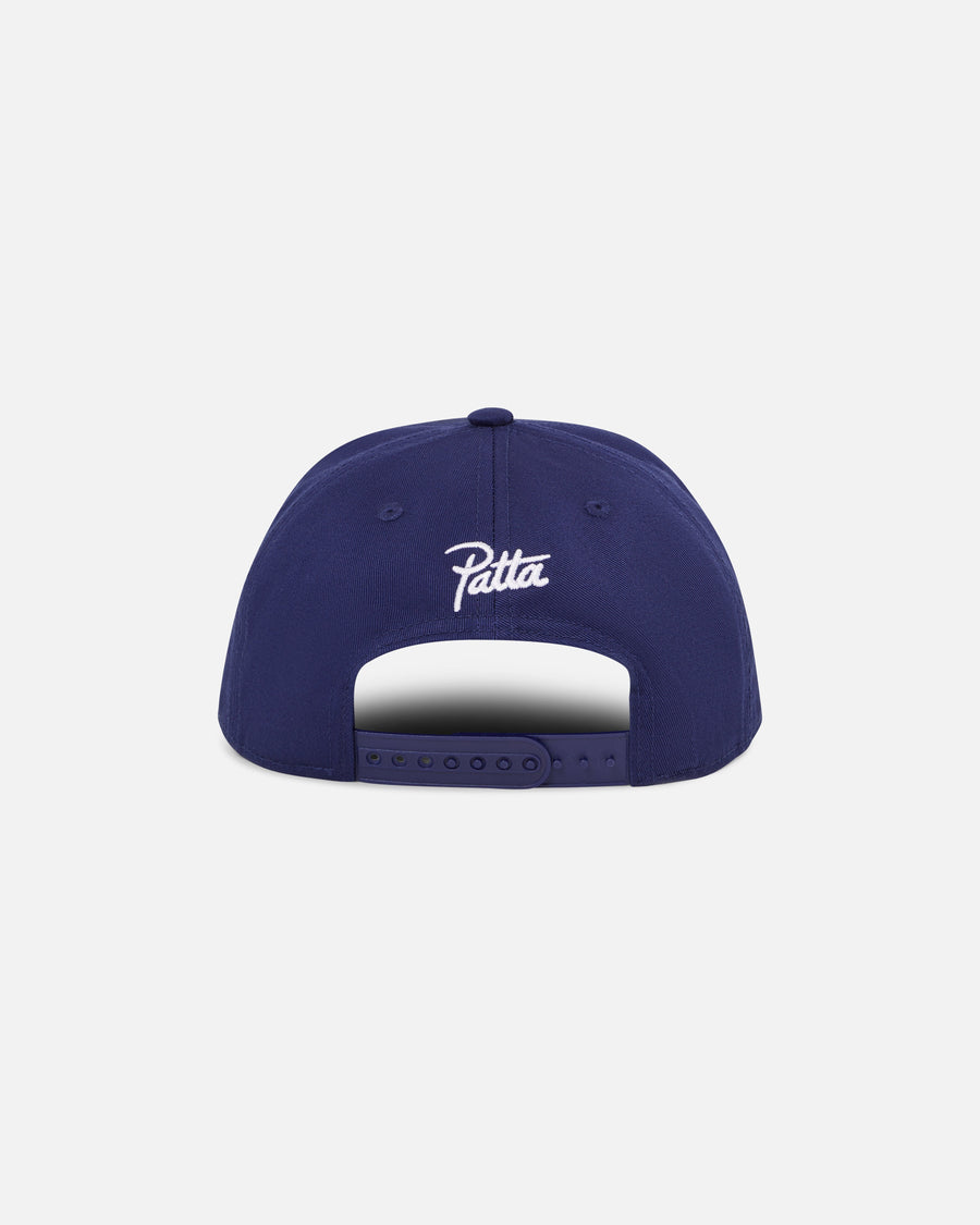 Patta Arc logo Snapback Cap (Black/Estate Blue (Estate Blue)