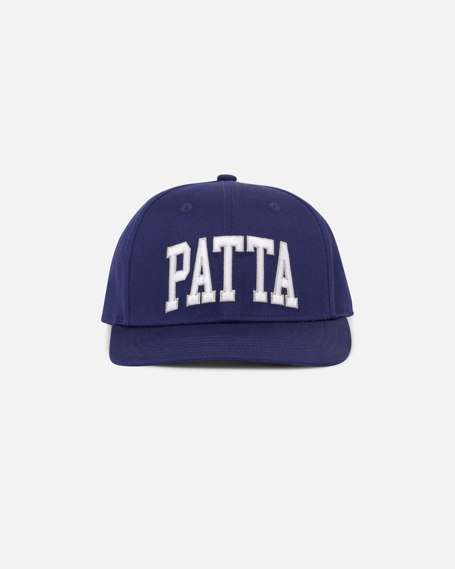 Patta Arc logo Snapback Cap (Black/Estate Blue (Estate Blue)