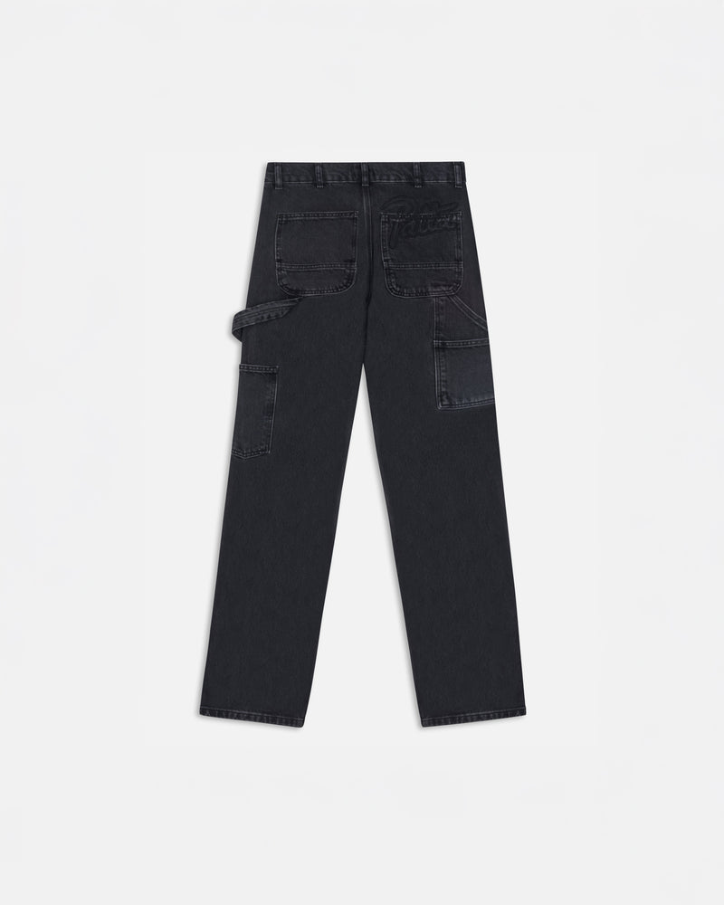 Patta Double Knee Denim Pants (Black Denim)