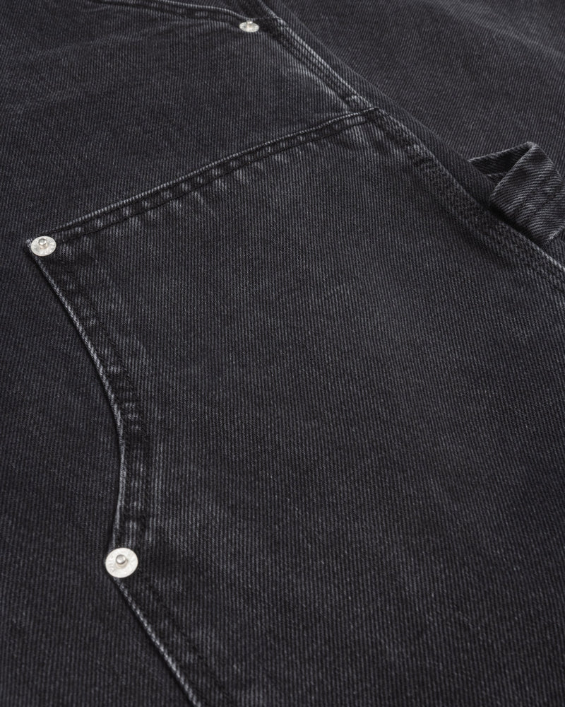Patta Double Knee Denim Pants (Black Denim)