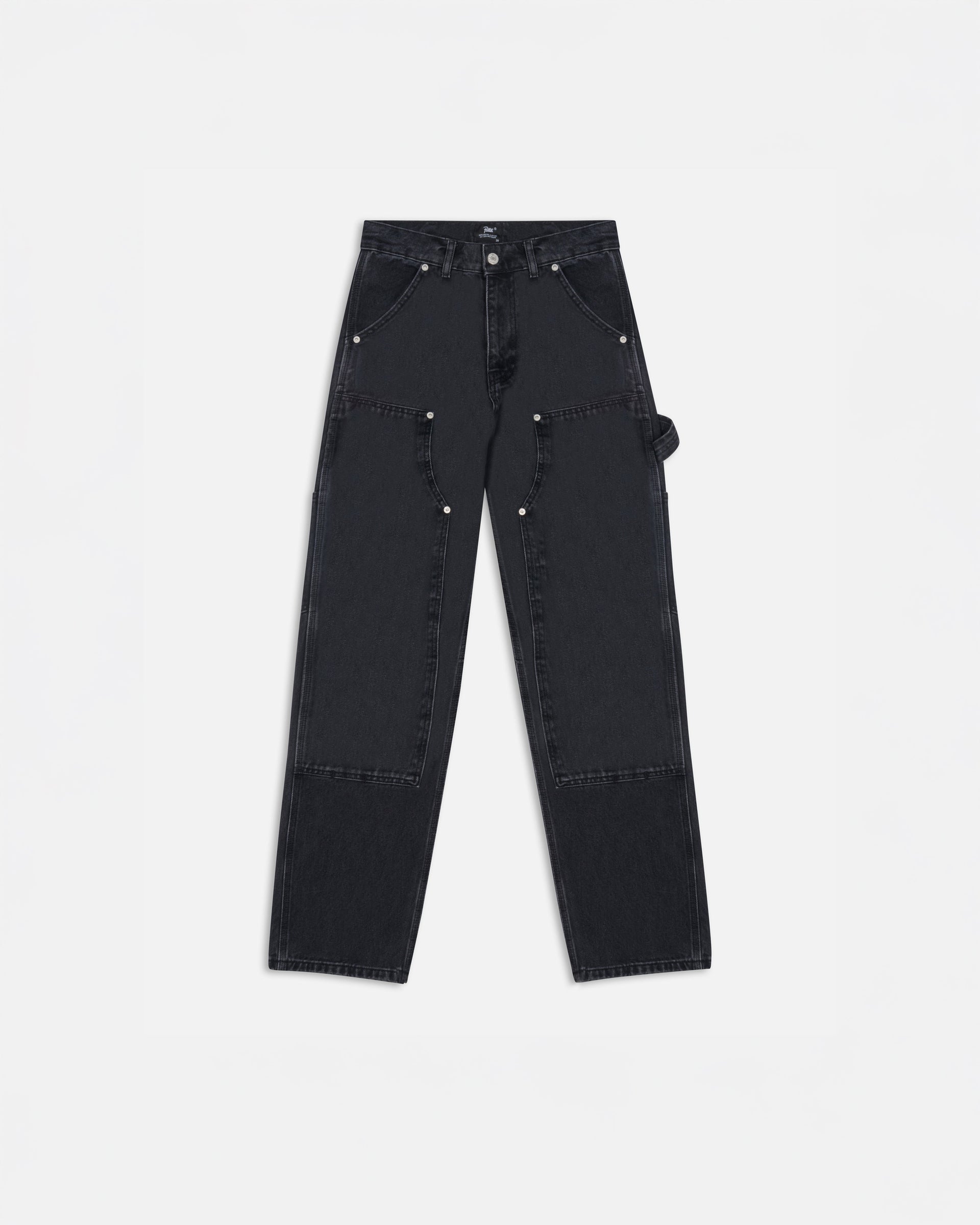 Patta Double Knee Denim Pants (Black Denim)