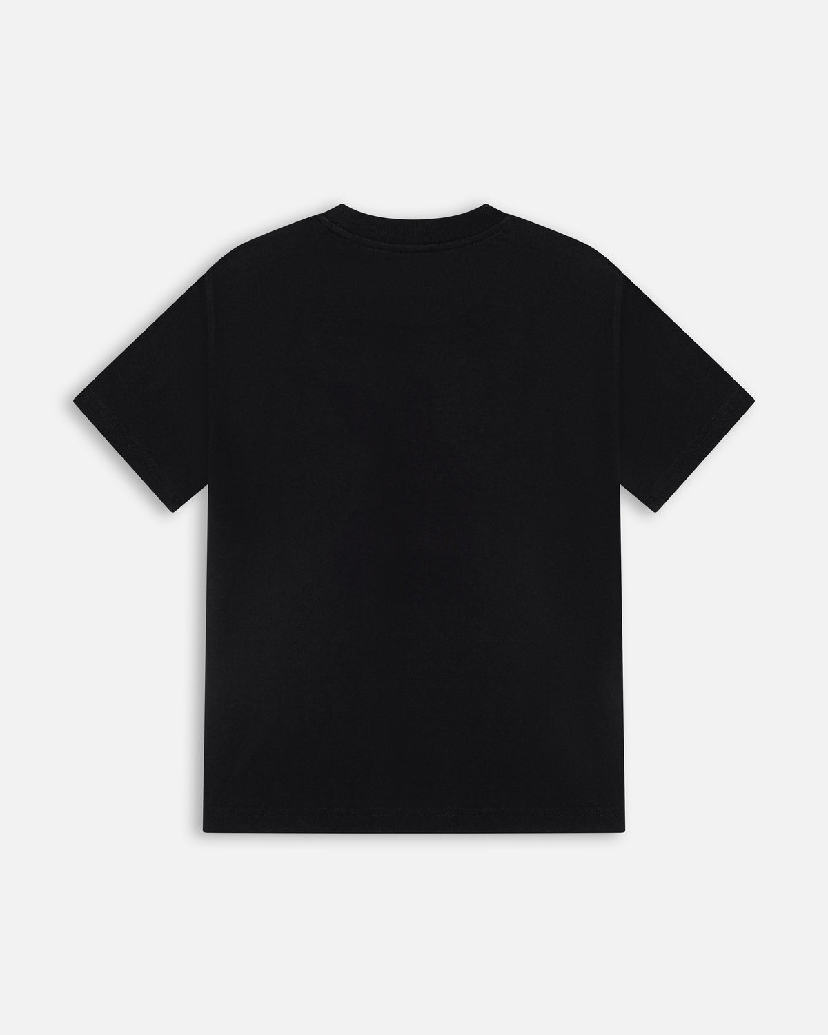 Back view of the Patta Kids Bunny T-Shirt in plain black cotton.