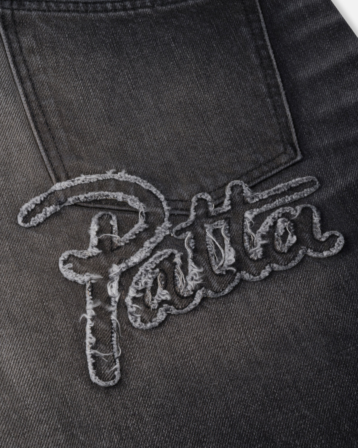 Patta Dark Dirty Whiskers Baggy Denim Pants (Black)