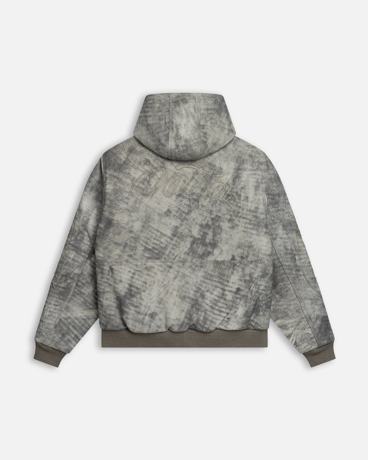 Patta Leather Hooded Bomber Jacket (Moonless Night)