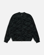 Patta Ribbed Knitted Cardigan (Grey Pinstripe)
