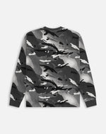 Patta Ghost Spray Camo Waffle Long Sleeve (Jet Black)