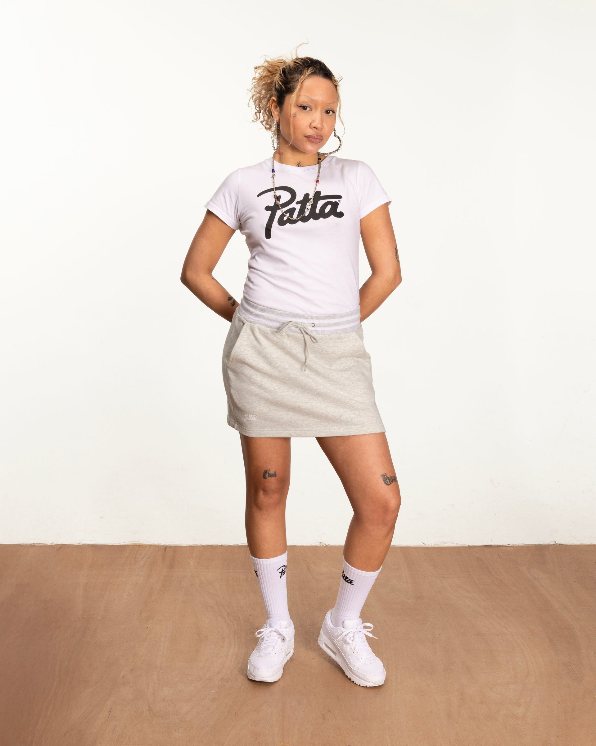 Patta Femme Lounge Skirt (Light Melange Grey)
