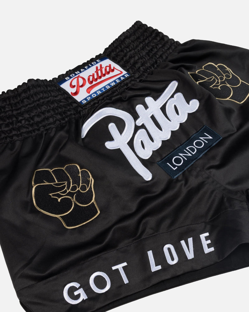 Patta London Chapter Muay Thai Shorts (Black)