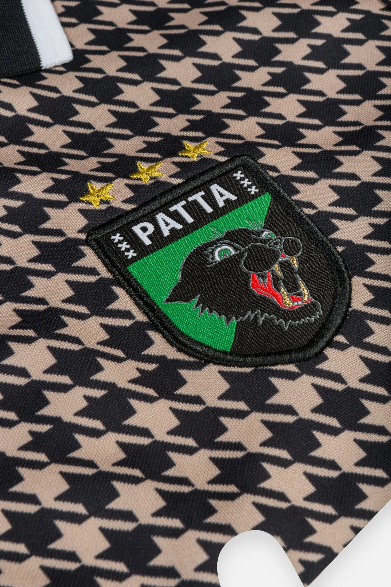 Patta Kids Houndstooth Football Jersey (Irish Cream)