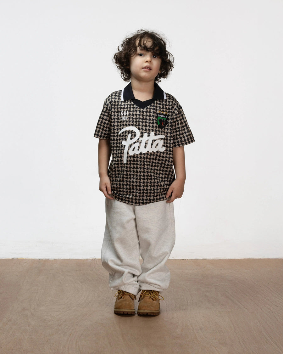 Patta Kids Houndstooth Football Jersey (Irish Cream)