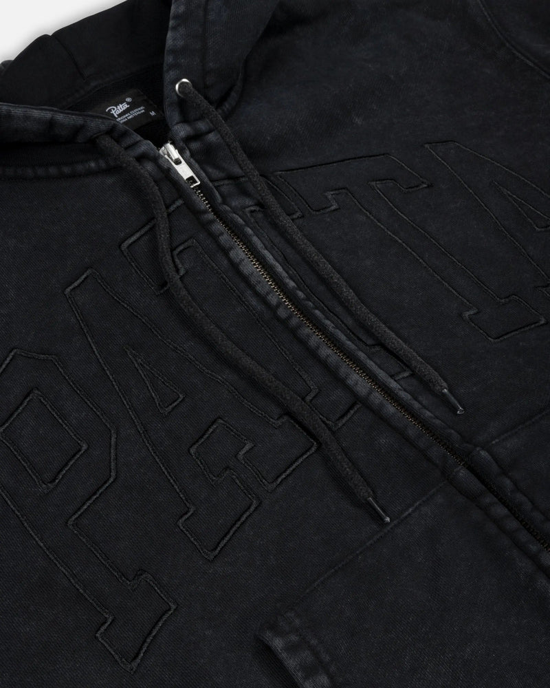 Patta Loopback Logo Zip Hooded Sweater (Moonless Night)