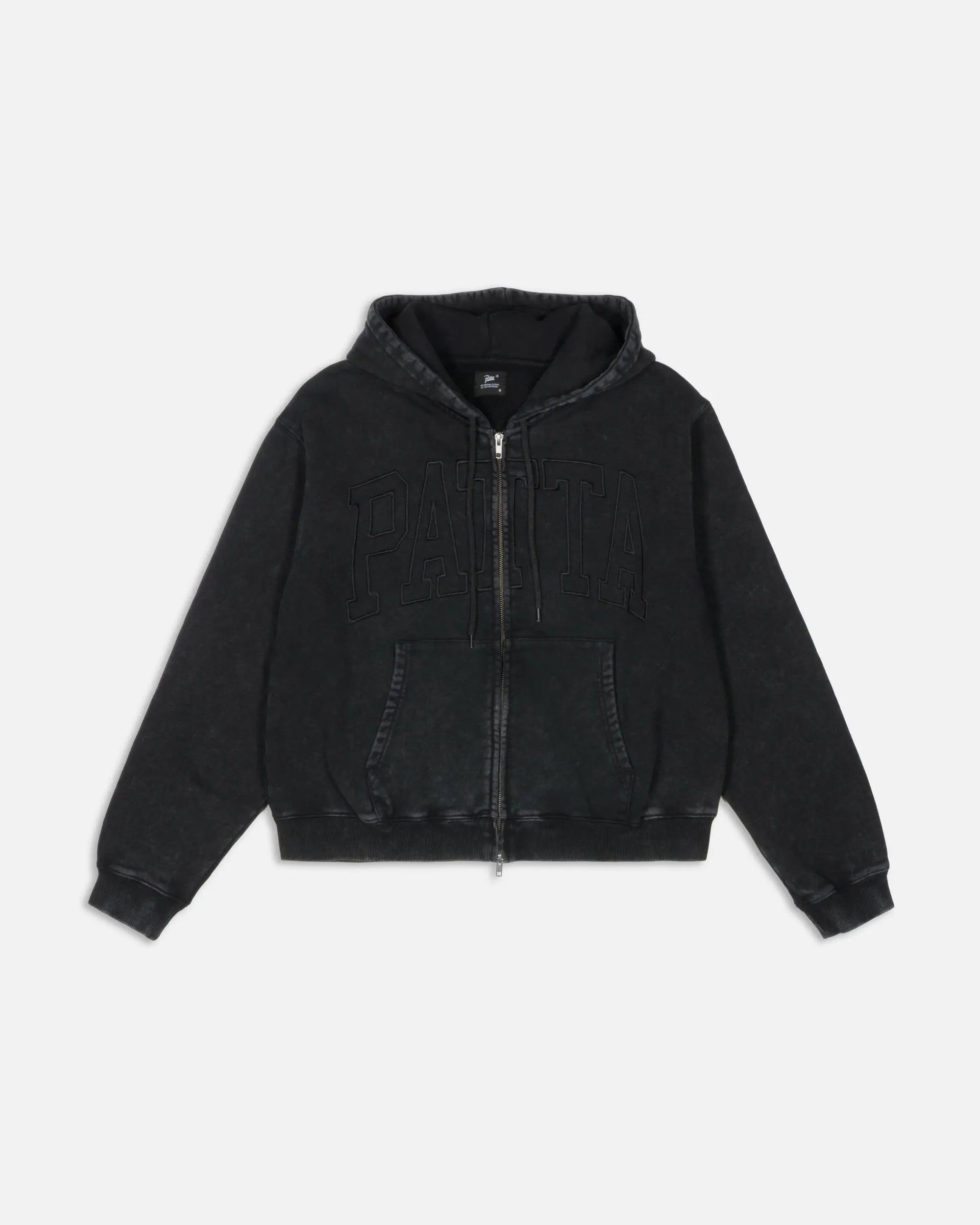 Patta Loopback Logo Zip Hooded Sweater (Moonless Night)