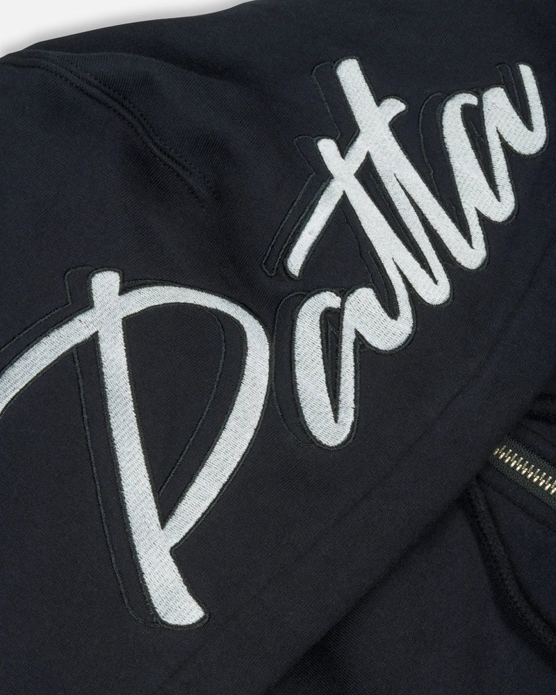 Patta Embro Classic Zip Up Hooded Sweater (Black)