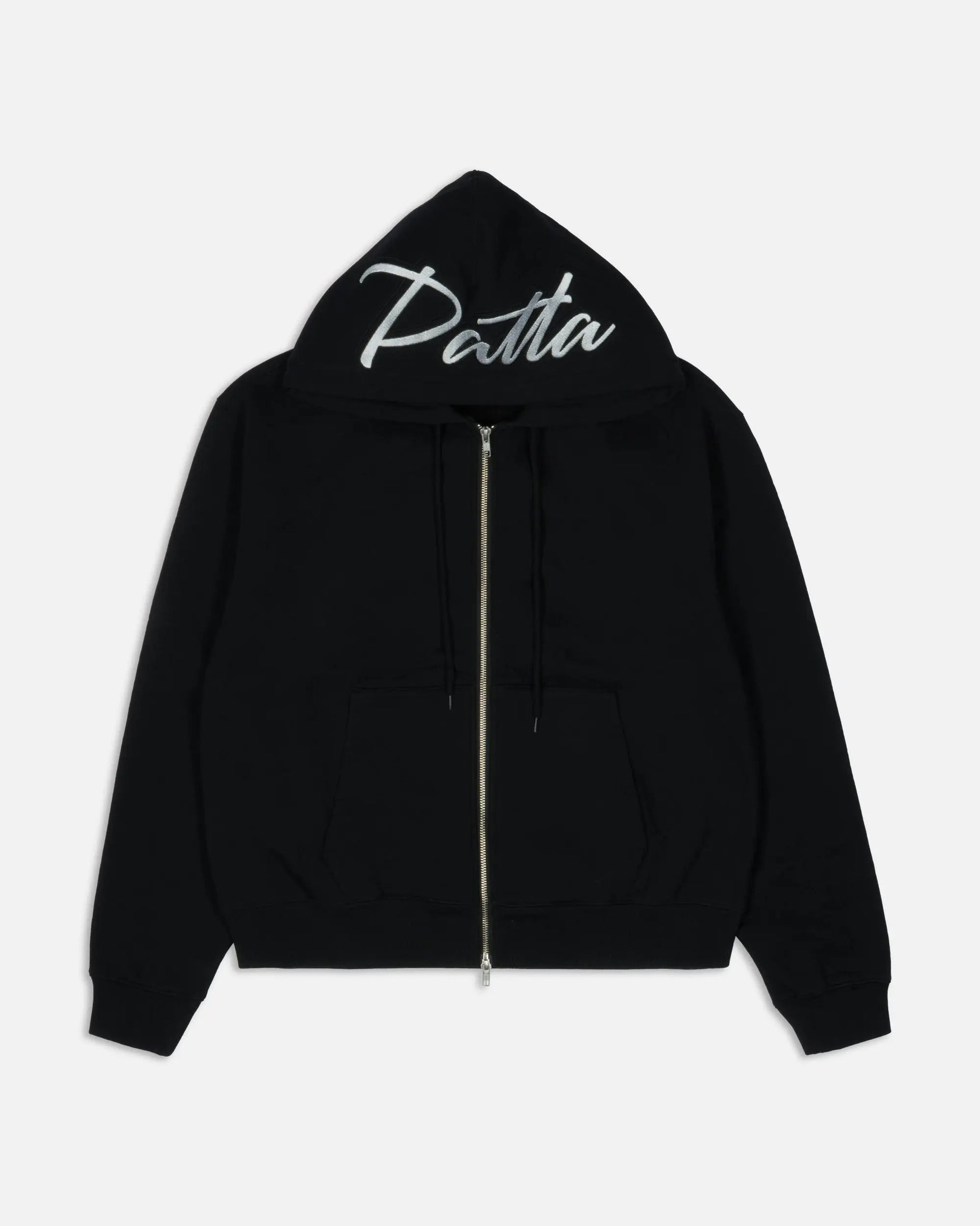 Patta Embro Classic Zip Up Hooded Sweater (Black)