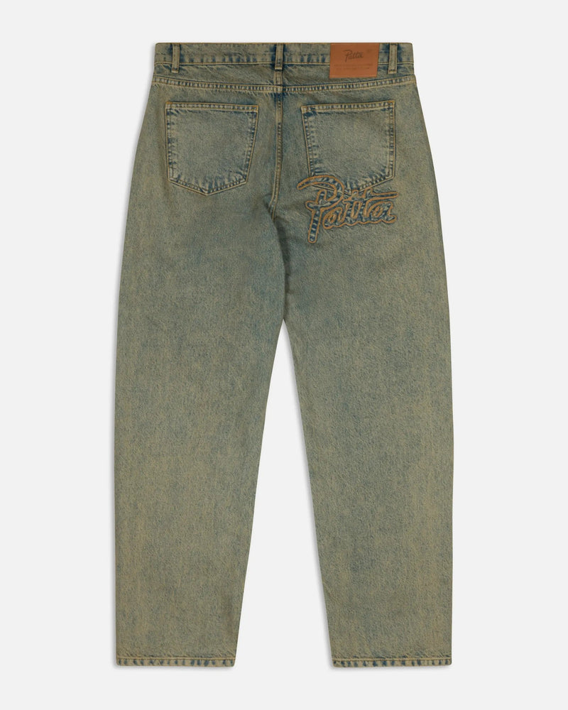 Patta Whiskers Denim Pants (Dark Blue Denim)
