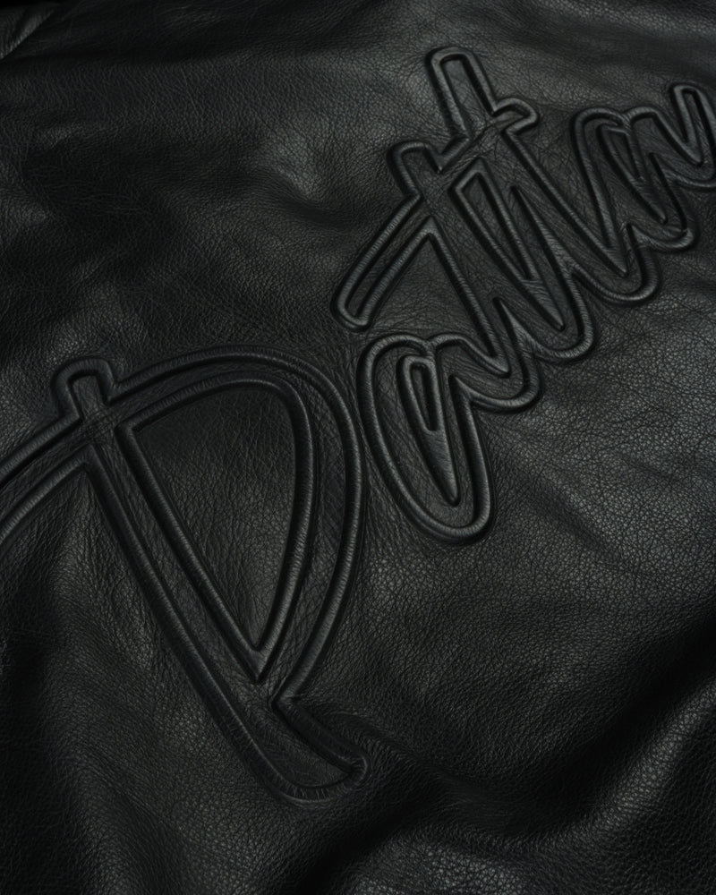 Patta Leather Bomber Jacket (Black)