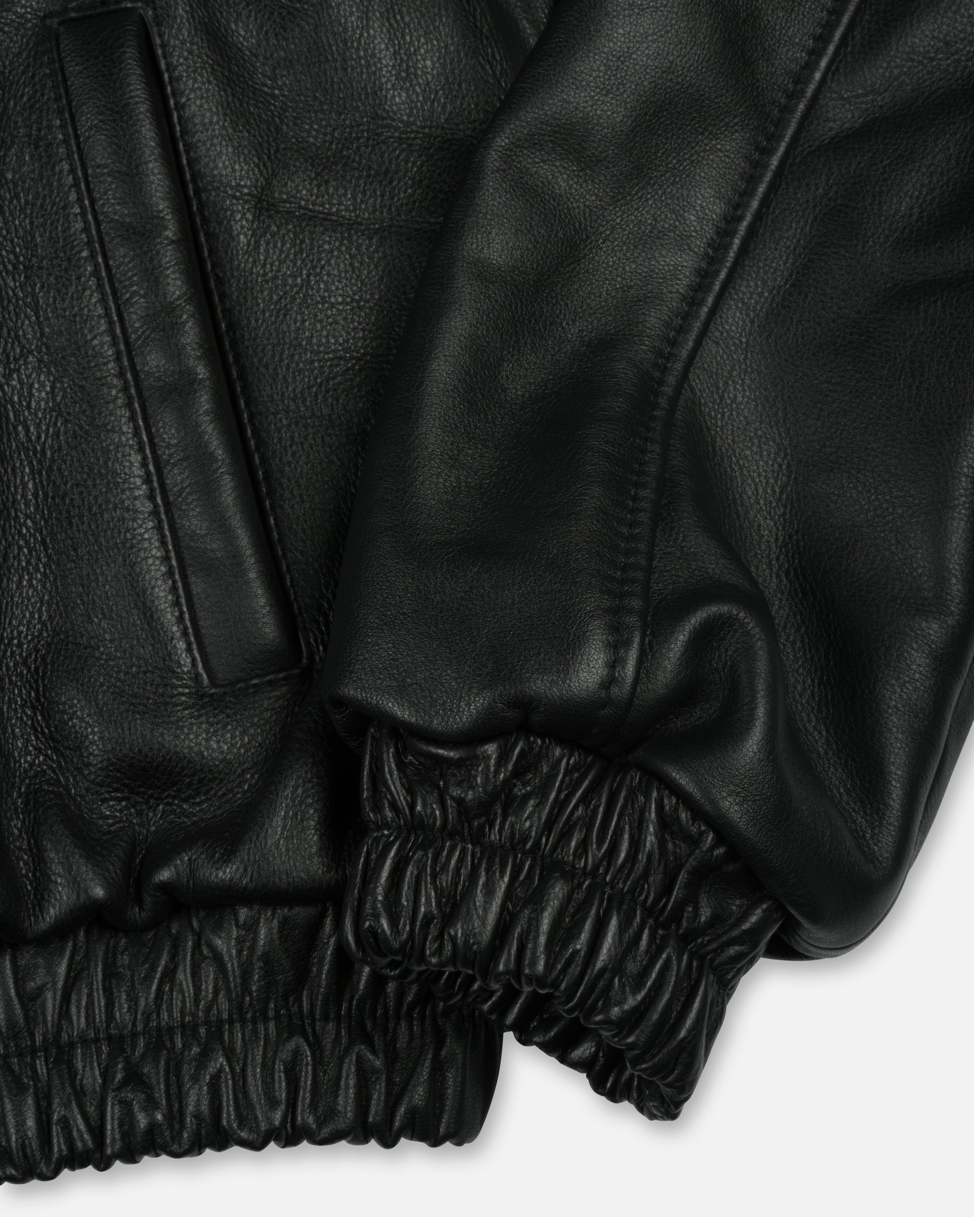 Patta Leather Bomber Jacket (Black)
