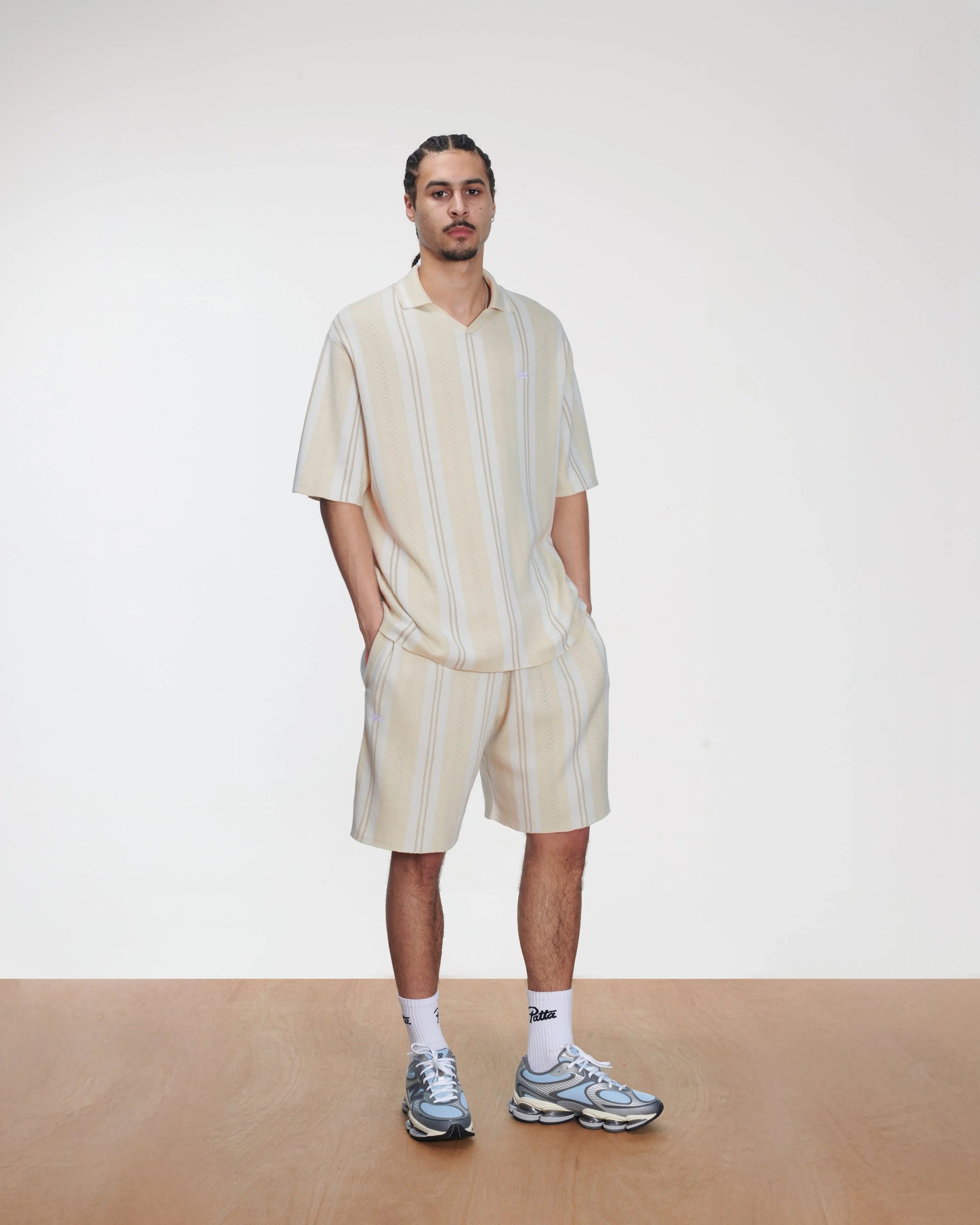 Patta Knitted Football Shirt (Oatmeal)