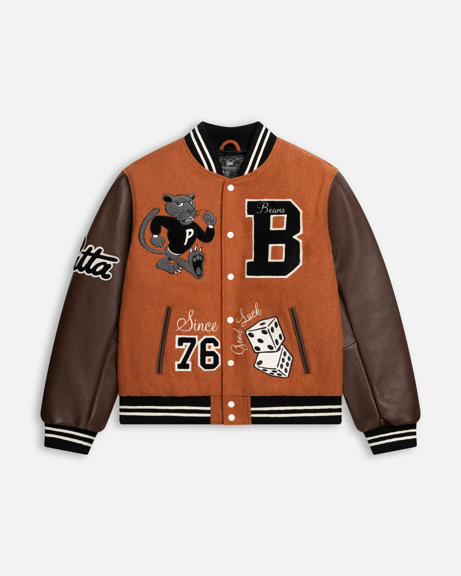 Patta x Beams 50th Anniversary Varsity Jacket (Potter's Clay)